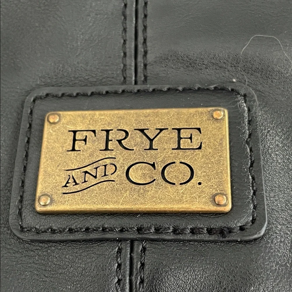 FRYE AND CO. Black Leather Hobo Bag with Front Pocket